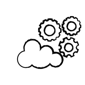 Cloud computing technology Stockillustratie