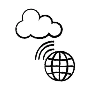 Cloud computing technology Stock Illustration