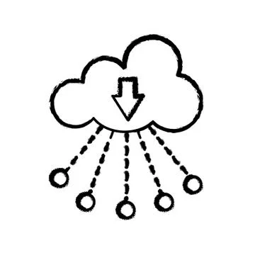 Cloud computing technology Stock Illustration