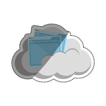 Cloud computing technology 스톡 일러스트