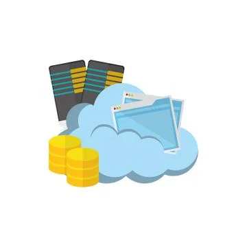 Cloud computing technology 库存插图