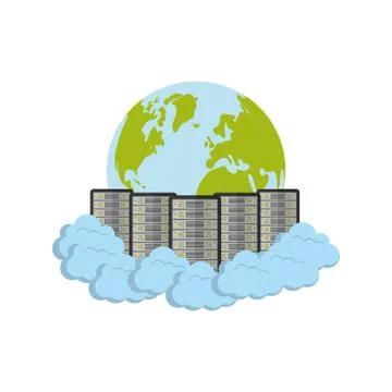 Cloud computing technology Stock Illustration