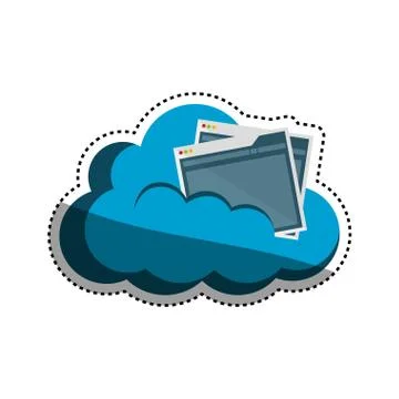 Cloud computing technology Stock Illustration