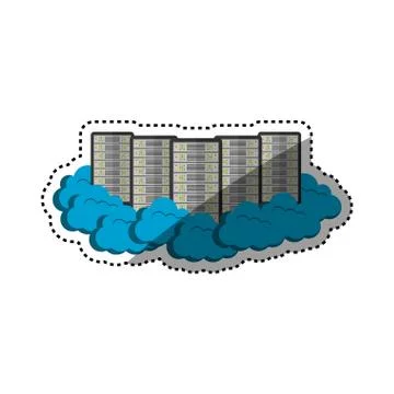 Cloud computing technology Stock Illustration