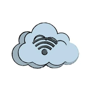 Cloud computing technology Stock Illustration