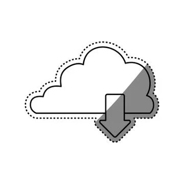 Cloud computing technology Stock Illustration