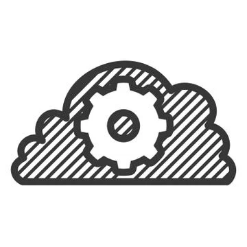 Cloud computing technology 库存插图