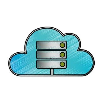 Cloud computing technology Stock Illustration