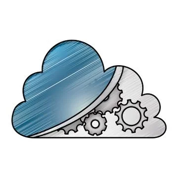 Cloud computing technology Stock Illustration