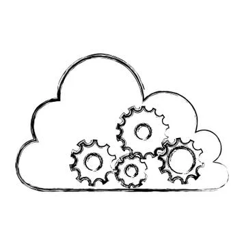 Cloud computing technology 스톡 일러스트