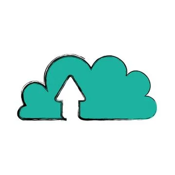 Cloud computing technology Stock Illustration