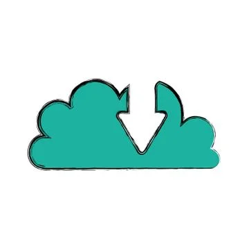 Cloud computing technology Stock Illustration