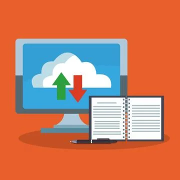 Cloud computing technology Stockillustratie