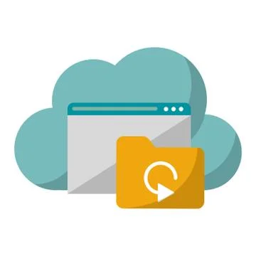 Cloud computing technology イラスト素材