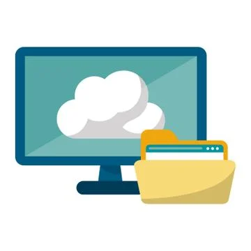 Cloud computing technology Stock Illustration