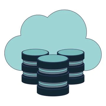 Cloud computing technology Stock Illustration