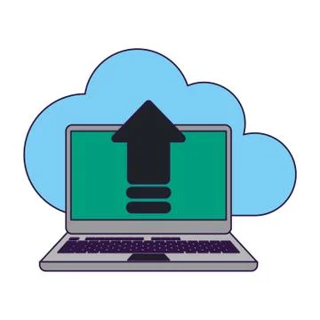 Cloud computing technology Stock Illustration