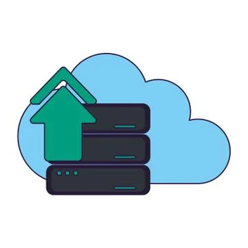 Cloud computing technology Stock Illustration