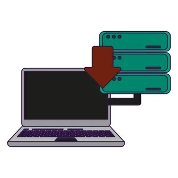 Cloud computing technology Stock Illustration