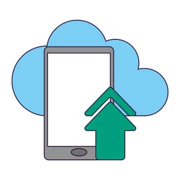 Cloud computing technology Stock Illustration