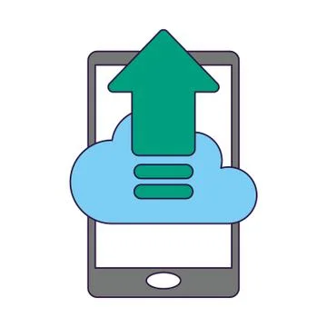 Cloud computing technology Stock Illustration
