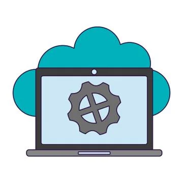 Cloud computing technology 库存插图