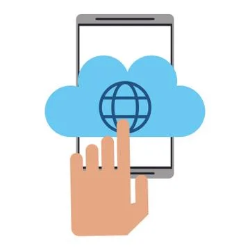 Cloud computing technology Stock Illustration