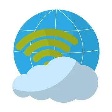 Cloud computing technology Stock Illustration