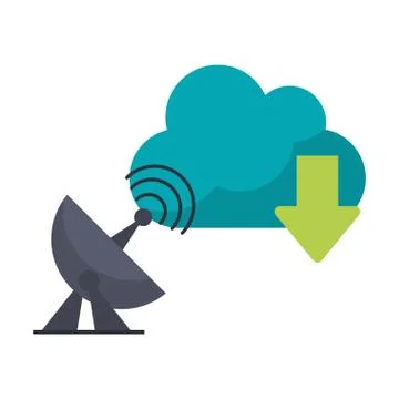 Cloud computing technology Stock Illustration