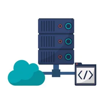 Cloud computing technology Stock Illustration