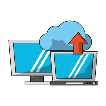 Cloud computing technology Stock Illustration