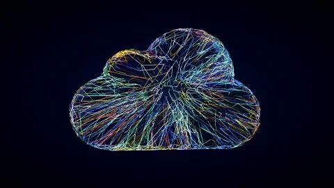 Cloud computing technology illustration Stock Photos