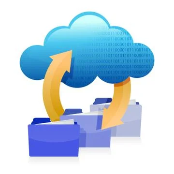 Cloud computing technology information 스톡 일러스트