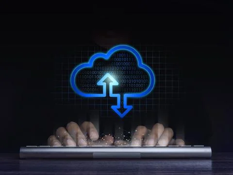 Cloud computing technology internet concept background. Cloud computing icon  Foto stock