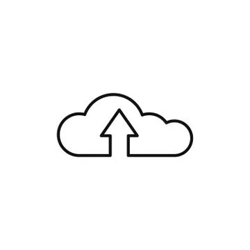 Cloud computing technology internet line style Stock Illustration