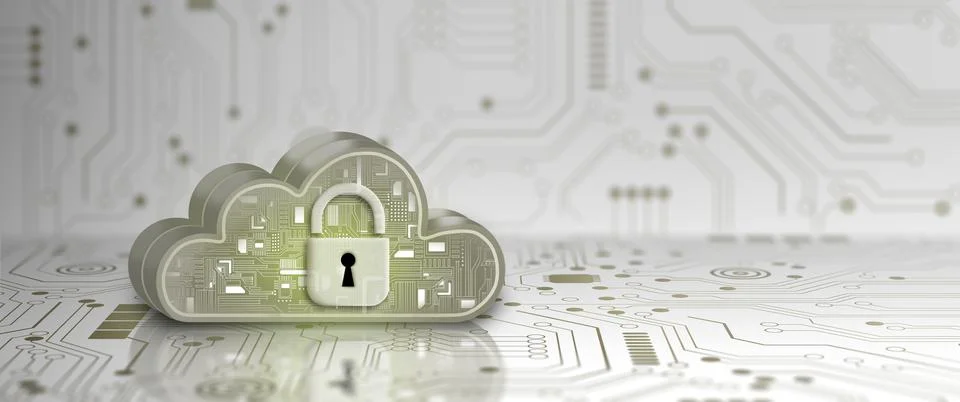 Cloud computing technology internet storage network. Stockillustratie