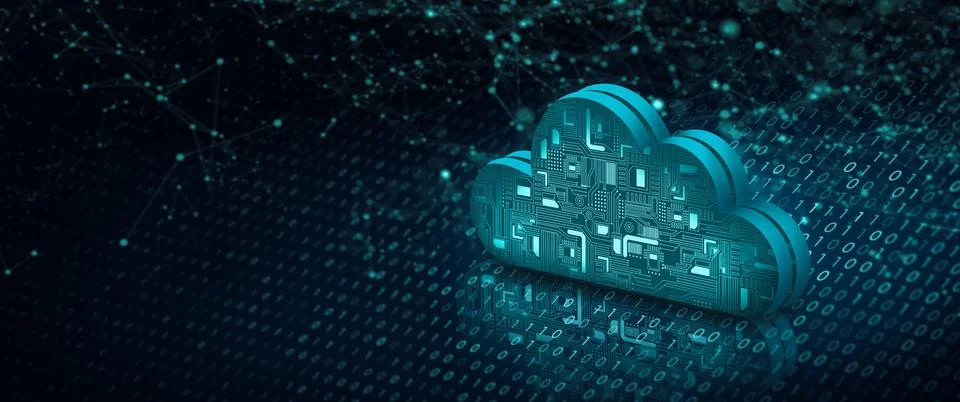 Cloud computing technology internet storage network. 스톡 일러스트