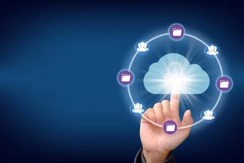 Cloud computing technology internet storage network concept Foto stock