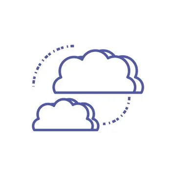 Cloud computing technology isolated icon Illustrazione stock