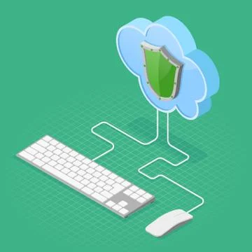 Cloud Computing Technology Isometric Stock Illustration