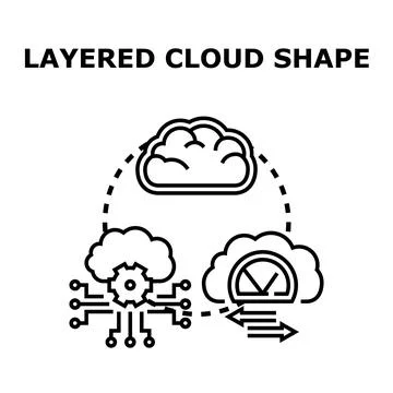 Cloud computing technology network processing data illustration Stock Illustration