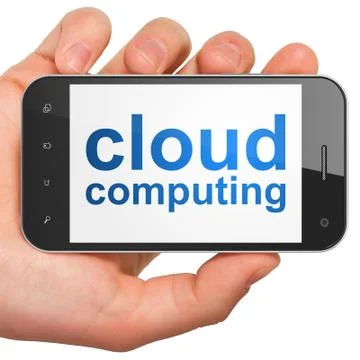 Cloud computing technology, networking concept: smartphone with イラスト素材