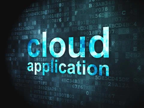 Cloud computing technology, networking concept: Cloud Applicatio 스톡 일러스트
