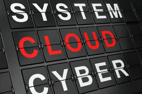 Cloud computing technology, networking concept: Cloud on airport 스톡 일러스트