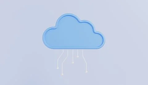 Cloud computing technology online data storage for business network Stock Illustration