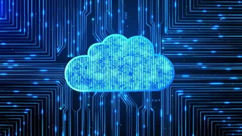 Cloud computing technology Secure global network. Digital cyber security. 動画素材 176940820