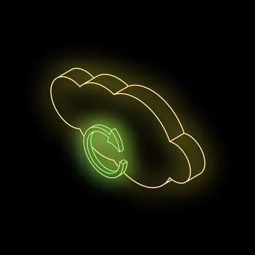 Cloud computing technology is shown with storage and backup restoration with  Illustrazione stock