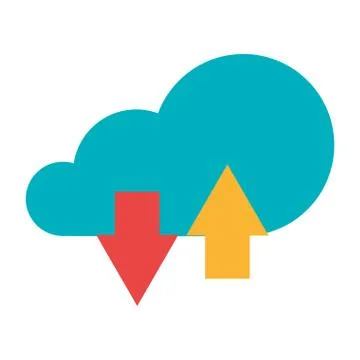 Cloud computing technology symbol isolated Stock Illustration