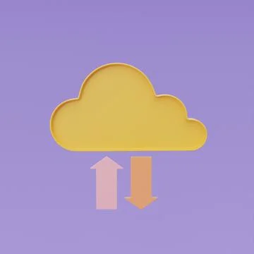 Cloud computing technology symbol, Online data storage for business network c 스톡 일러스트