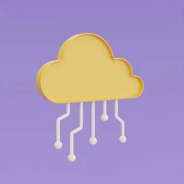 Cloud computing technology symbol, Online data storage for business network c Stockillustratie